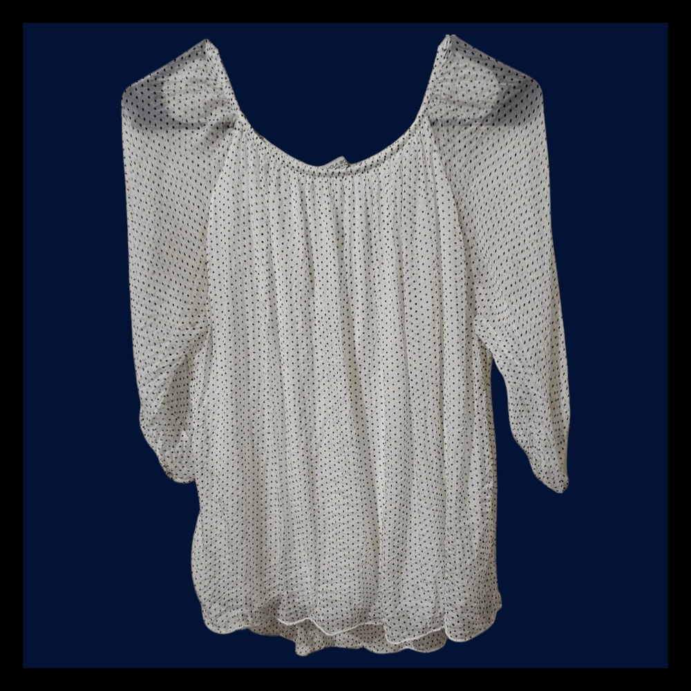 Viola Borghi White Polka Dot Women's Top M